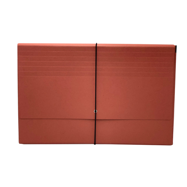 الشعار المخصص بالجملة A4 حجم 21 جيب Kraft Paper Paper Filed مع منظم ملف مستندات المدارس المطاطية
