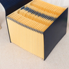 OEM 24-POCKED FOCK FOLDER FORDER A4 PU COVER HARD CARTBOARD BUNGEE CLOAR