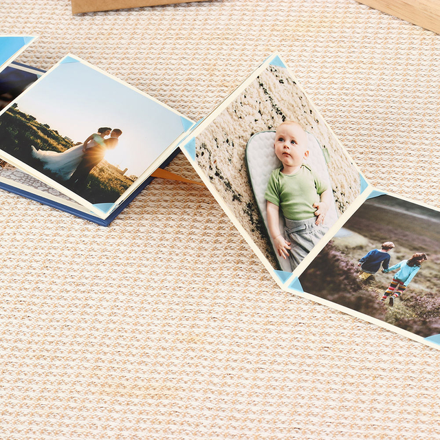 ألبوم ألبوم مخصص للجملة والطيور أكورديون ختم التخرج عائلة بطاقة الزفاف-كتاب الذهب كرافت ورقة 1000pcs