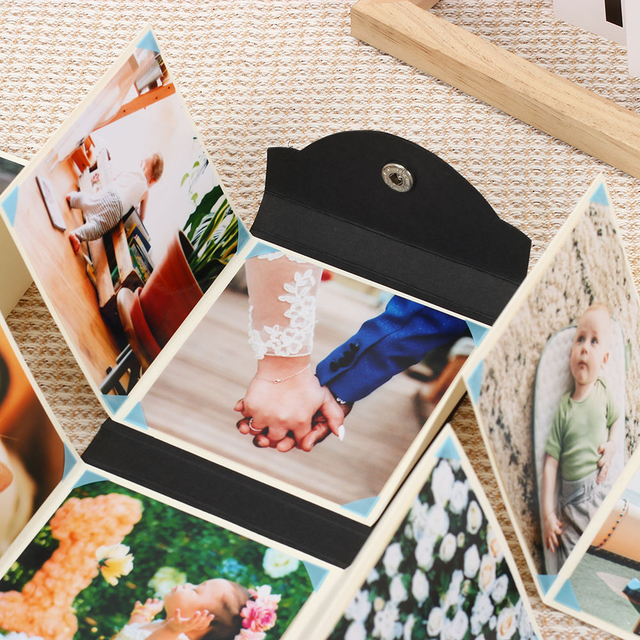 Wholesale OEM مخصص الشعار Polaroid Slip-in Hard Cardboard Photo Photo Book Book Closure Baby Wedding Onther