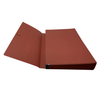 مخصص A4 الحجم 21 جيب Kraft Paper Folder Folder Folder Logo School Bag Wallet Formerizer Rubber Fand
