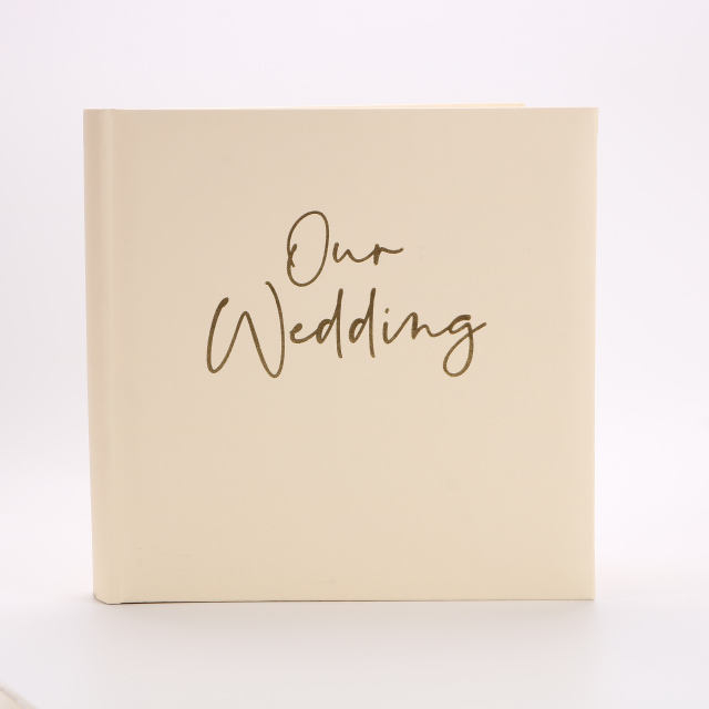 PU Leather and Glassine Paper DIY ألبوم صور ورقي مثالي للزفاف والطفل مع طباعة شعار مخصص