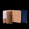 OEM مخصص الشعار الغلاف الجلدي Kraft Paper Folio منظم في حالة فقدان المجلد توسيع الموثق الطوارئ الموثق المفقود
