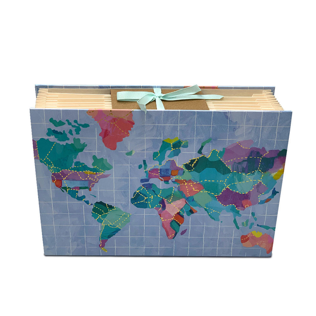 قابلة للتخصيص 13 جيبًا توسيع نطاق ملف Aorcorion مربع A4 شكل منظم الأوراق منظم المدرسة مستندات ملونة