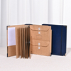OEM Custom Logo A4 Size Kraft Paper Papering Filed Folder Case I Go Most Binder Folio Document Organizer