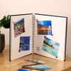 ألبوم صور من الورق المقوى الأبيض المصنوع من DIY مع ملزمة دوامة وغطاء قماش لحفل الزفاف والاطفال صور مصنع الهدف
