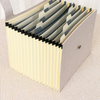 تغطية الكتان المخصصة بالجملة A4 Cload Hard Cardboard 17-Pocking Filement Formizer School Bag Folder Bungee Closure Custom Paper