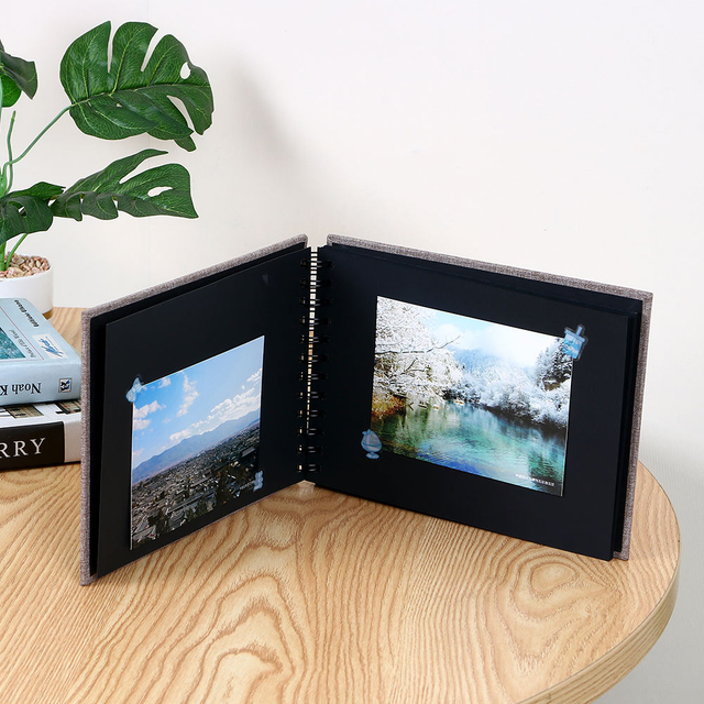 الأسلاك القابلة للتخصيص ألبوم تغطية قطعة قماش من قطعة قماش من الورق المقوى من الزفاف لحفلات الزفاف ديي قصاصات الكتب الحرف اليسار