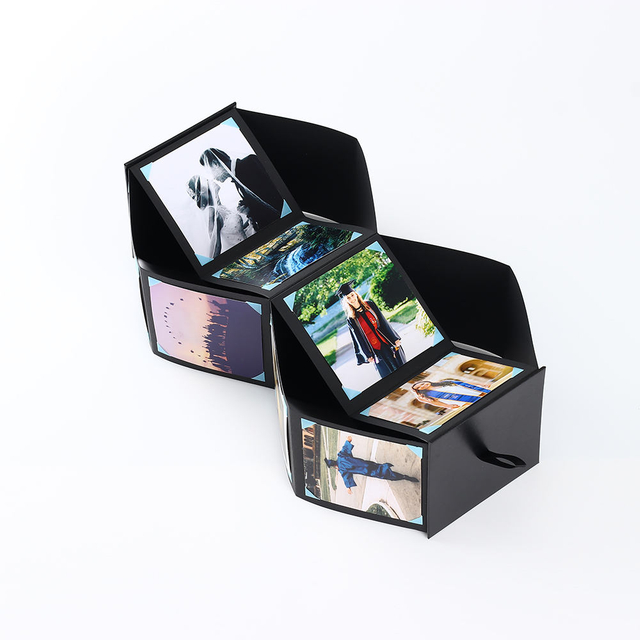 OEM ODM المنبثقة الانفجار ألبوم صور عالية الجودة الورق الورق المقوى المخصص طباعة 10x10 تنسيق 16 صور حفلات الزفاف