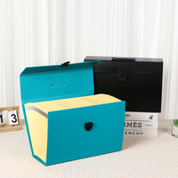 OEM Custom Logo 19-Pocket A4 Adsivanding Cordion مربع ملفات مع مقبض مستندات منظم شركة Office Office Use School