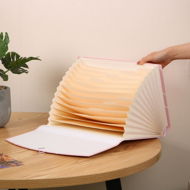 تصميم جديد A4 من منظم المستندات من الورق المقوى من قبل مجلد ملف توسيع شعار مخصص الشعار الفعال